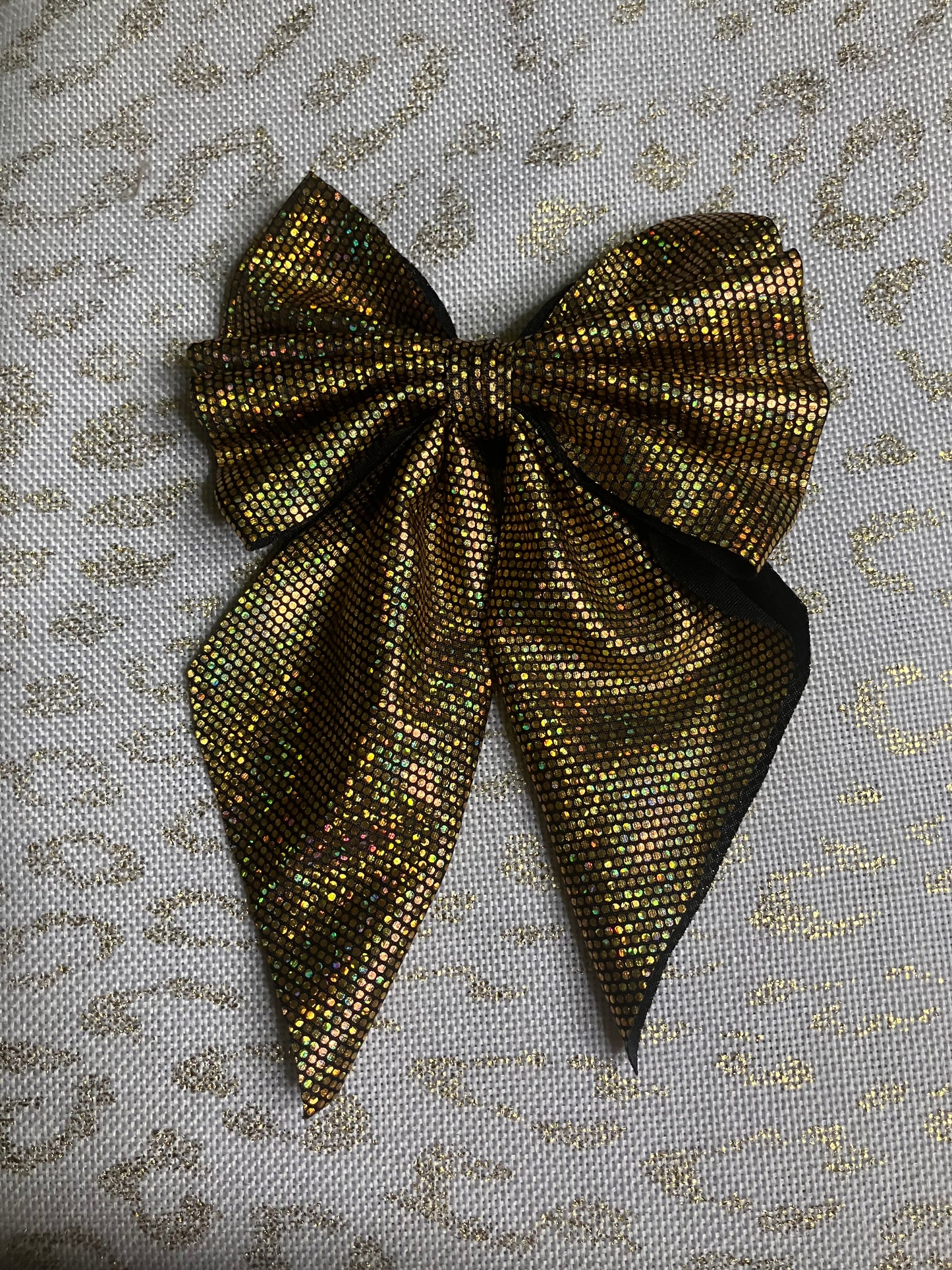 Gold holographic sailor bow