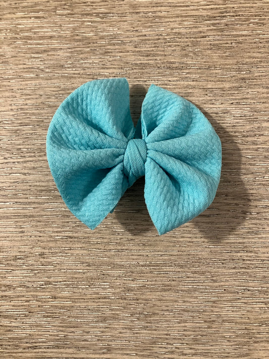 Teal clip bows