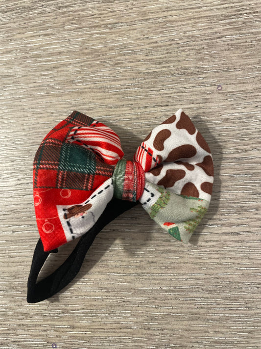 Cowgirl brushstrokes nylon bow🧡