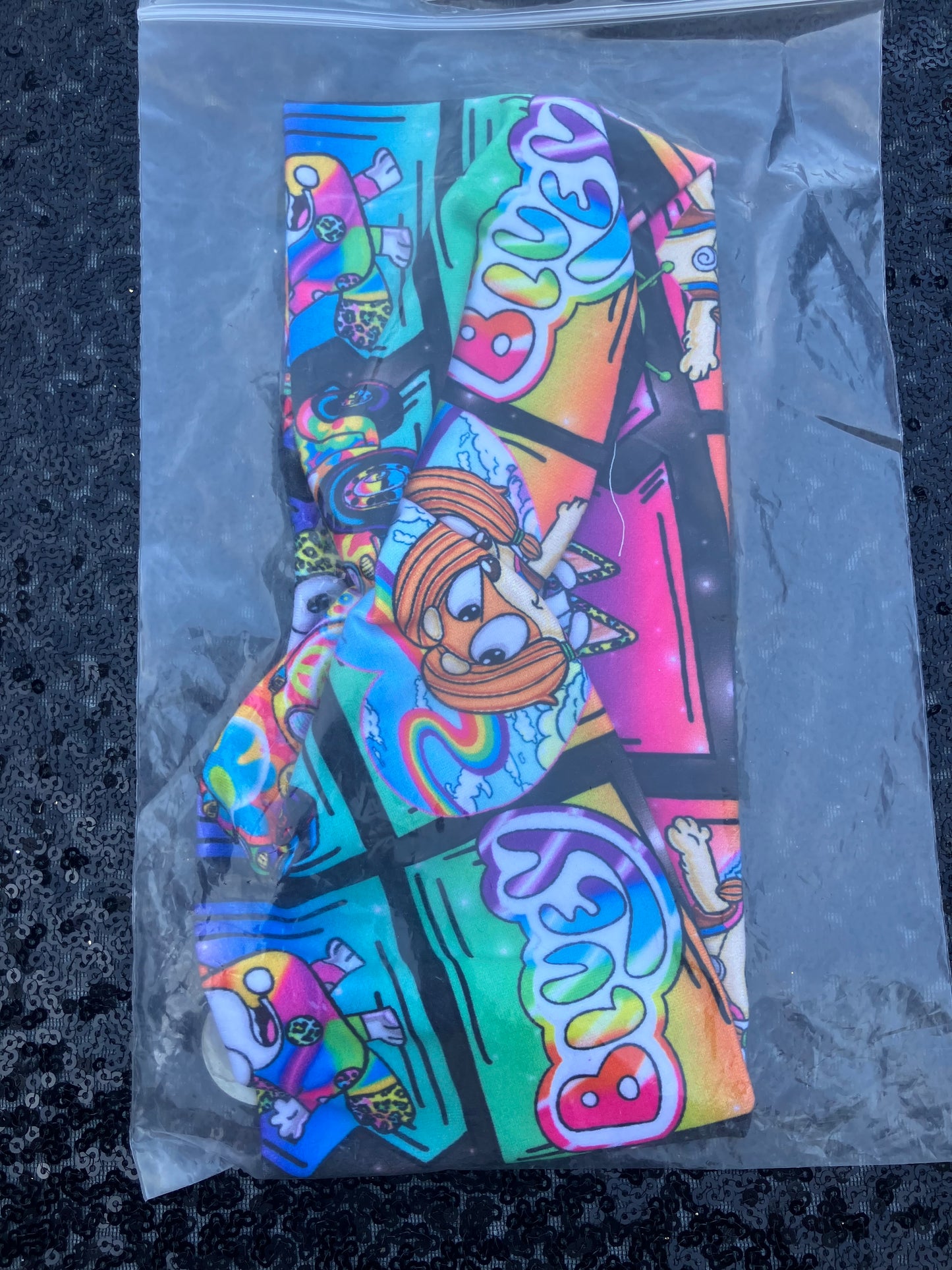 Blue dogg bright color child headbands