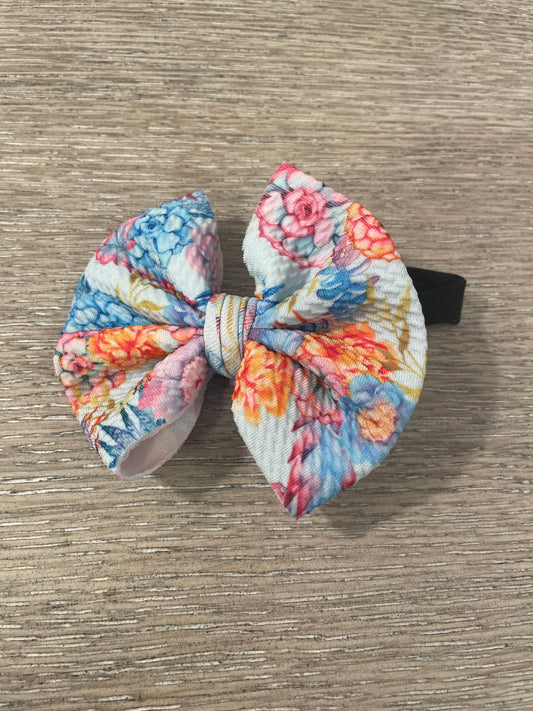 Summer flower nylon bow🧡