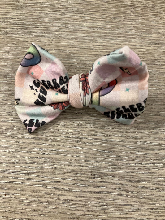 Celebrate neurodivergent clip bow