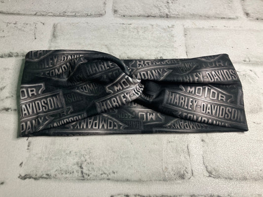 Black motorcycle child headbands