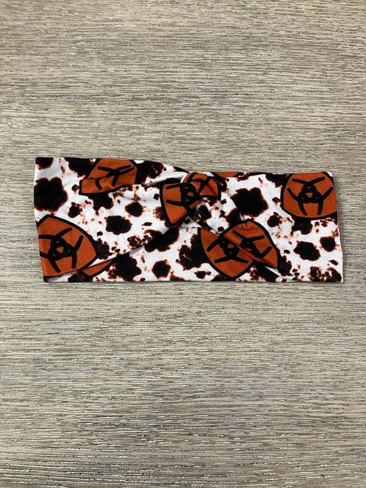 Blue collar cow child headbands