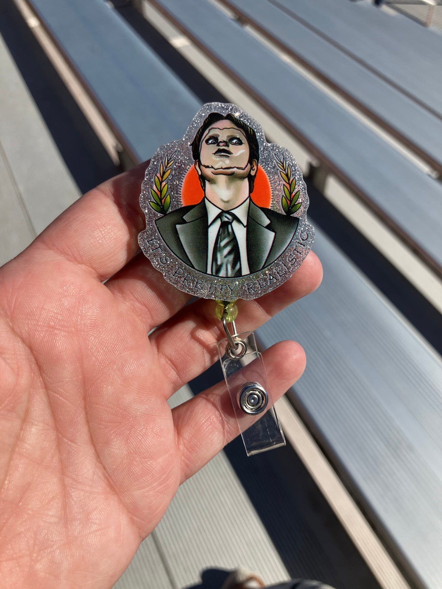 It’s pretty realistic badge reel