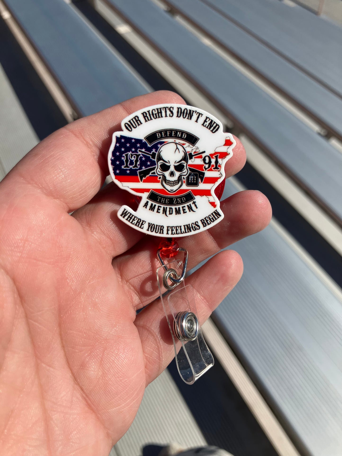 2nd Amendment badge reel