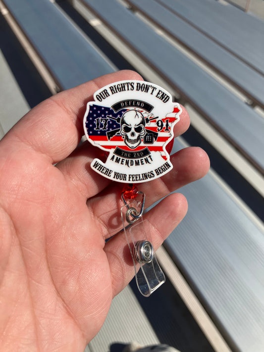 2nd Amendment badge reel