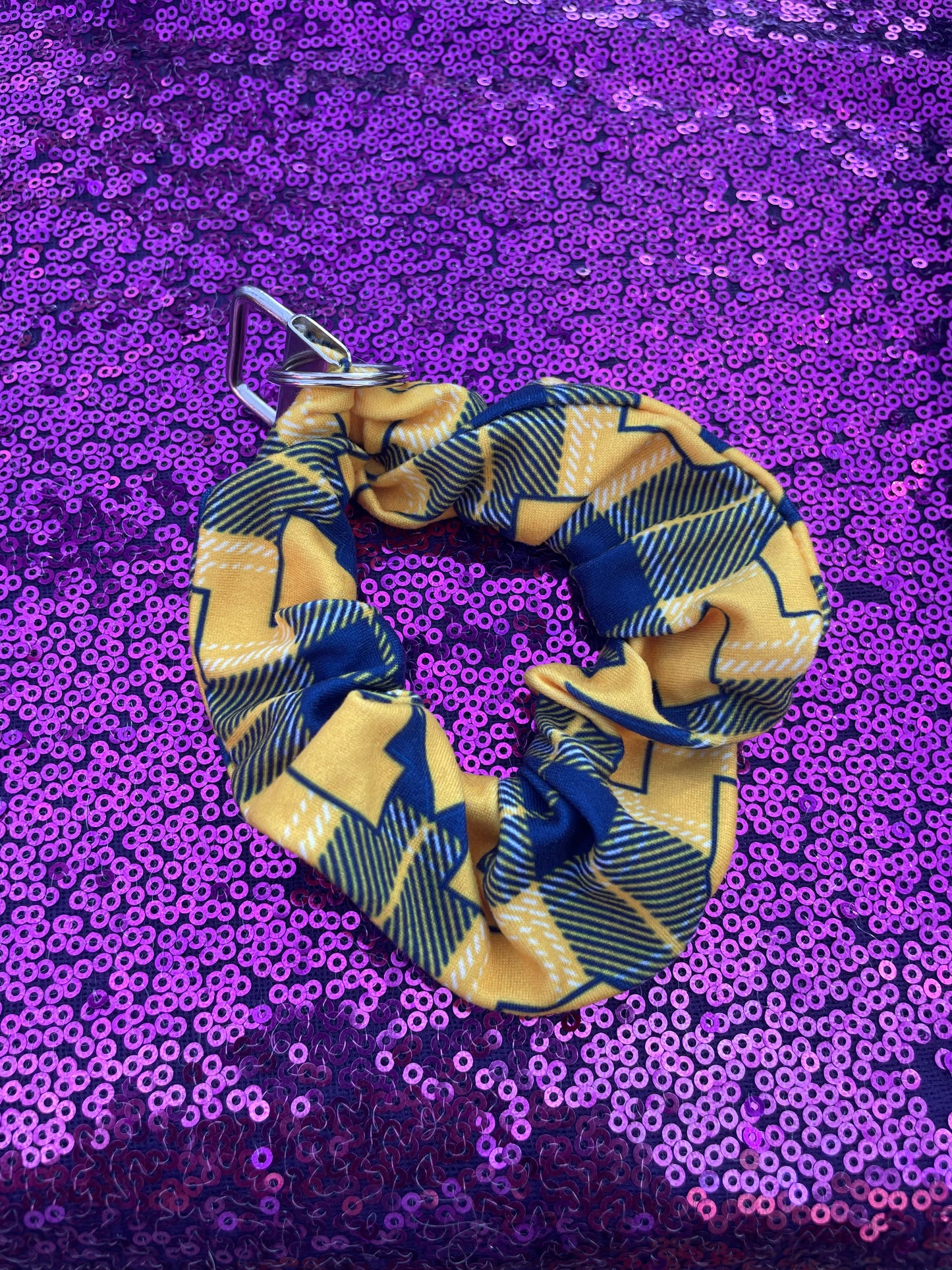 Mitchell plaid scrunchie keychain