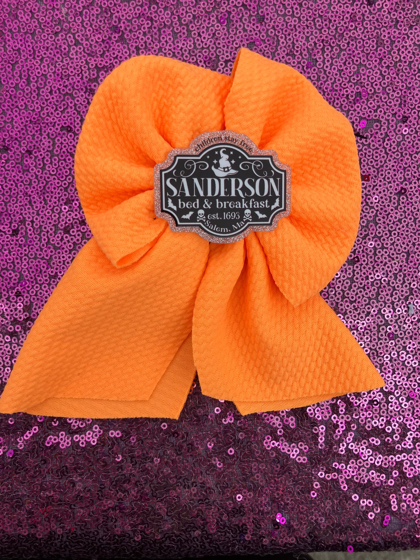 Orange Sanderson sisters sailor bow