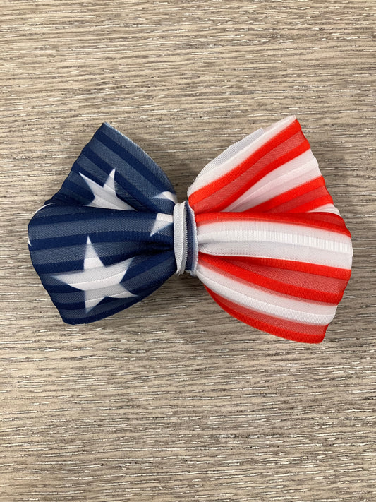 American flag clip bow