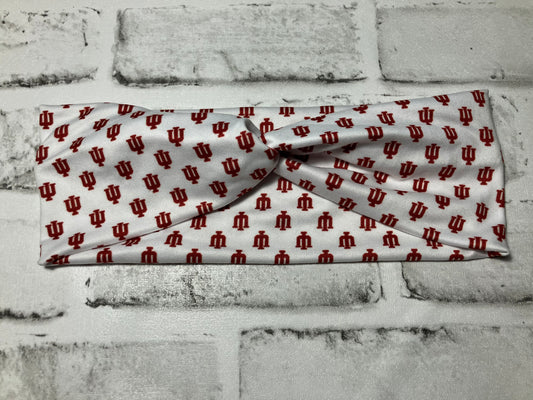 White crimson Indiana child headbands