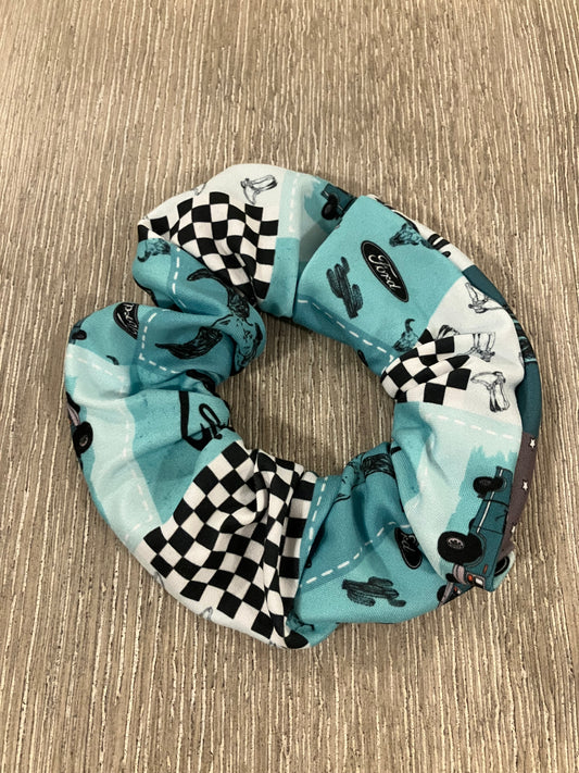 Teal truck scrunchies