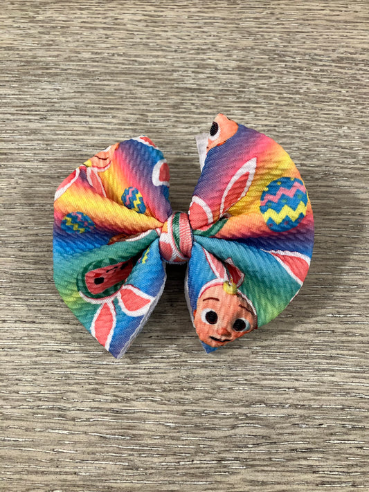 Easter jj melon clip bow