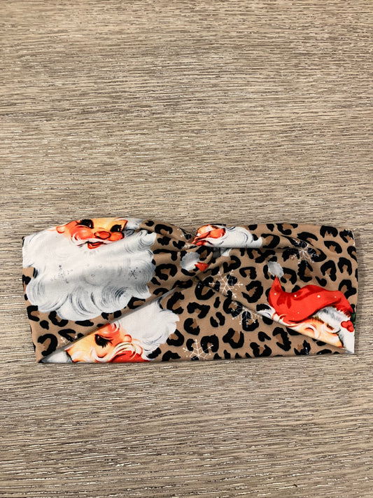 Leopard Santa adult headbands