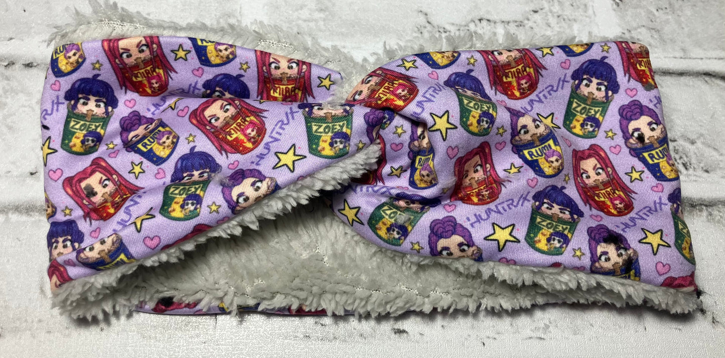 Golden k pop child ear warmers