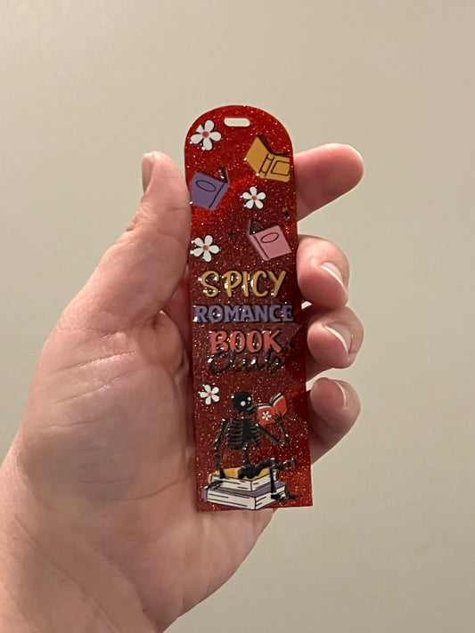 Spicy romance book club red bookmark