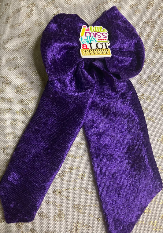 Little miss talks a lot sailor bow