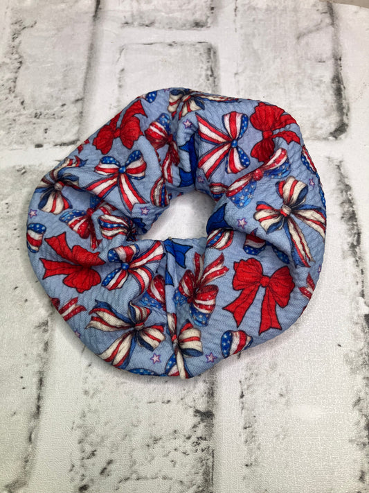 Patriotic bows scrunchies