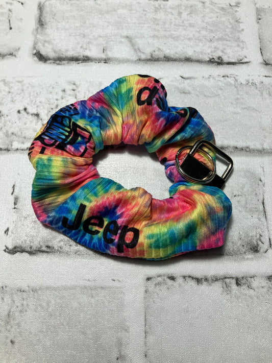 Tie dye off-road scrunchie keychain