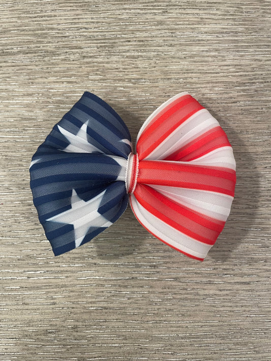American flag clip bow