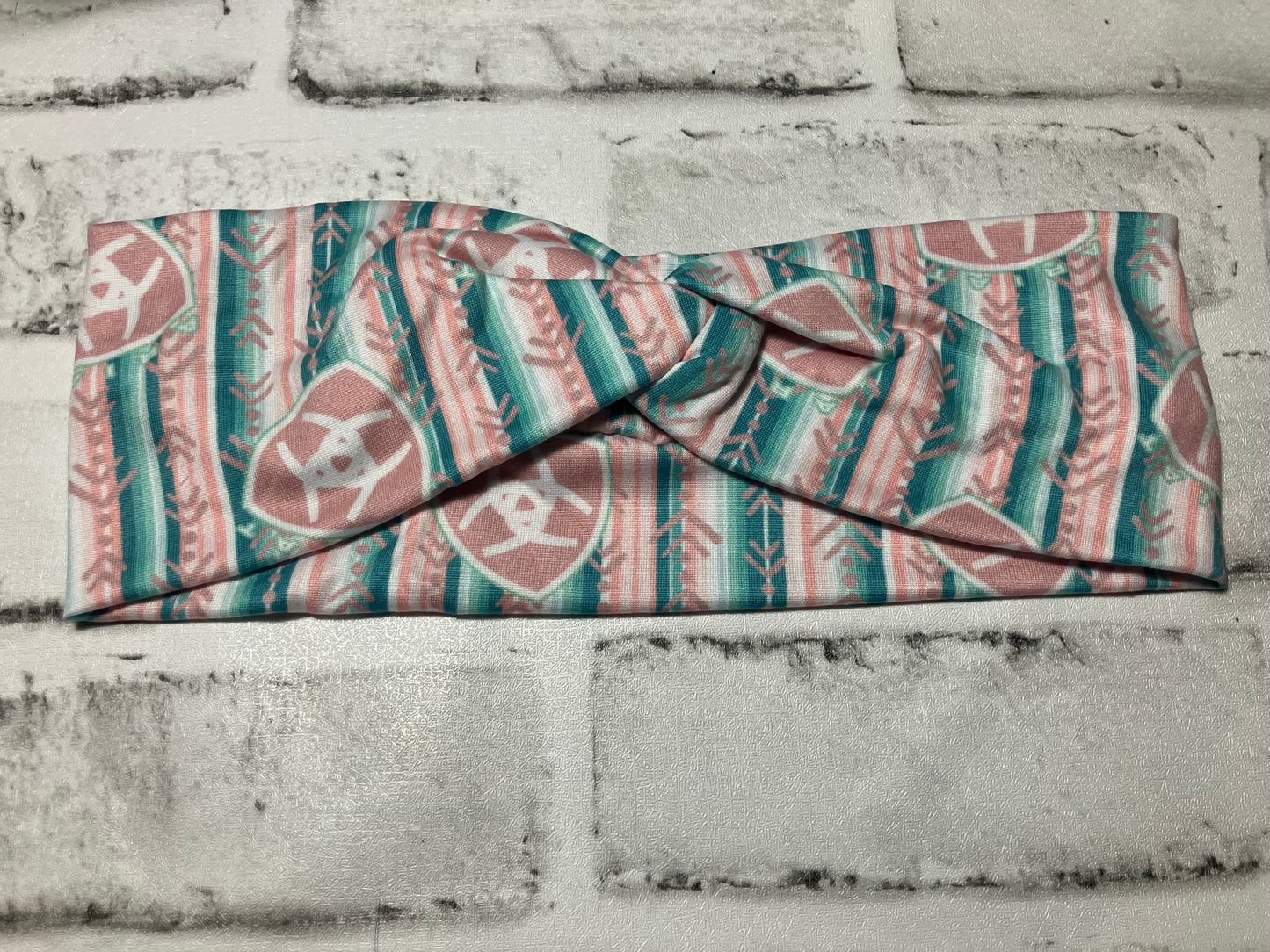 Pink blue blue collar adult headband