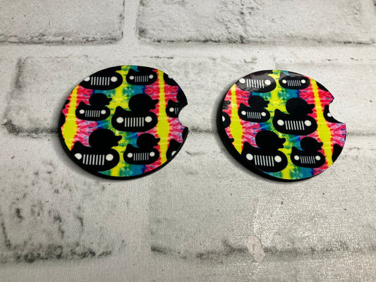 Duck off road car coasters💜
