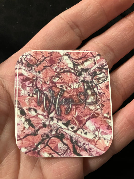 Wifey camo sticker