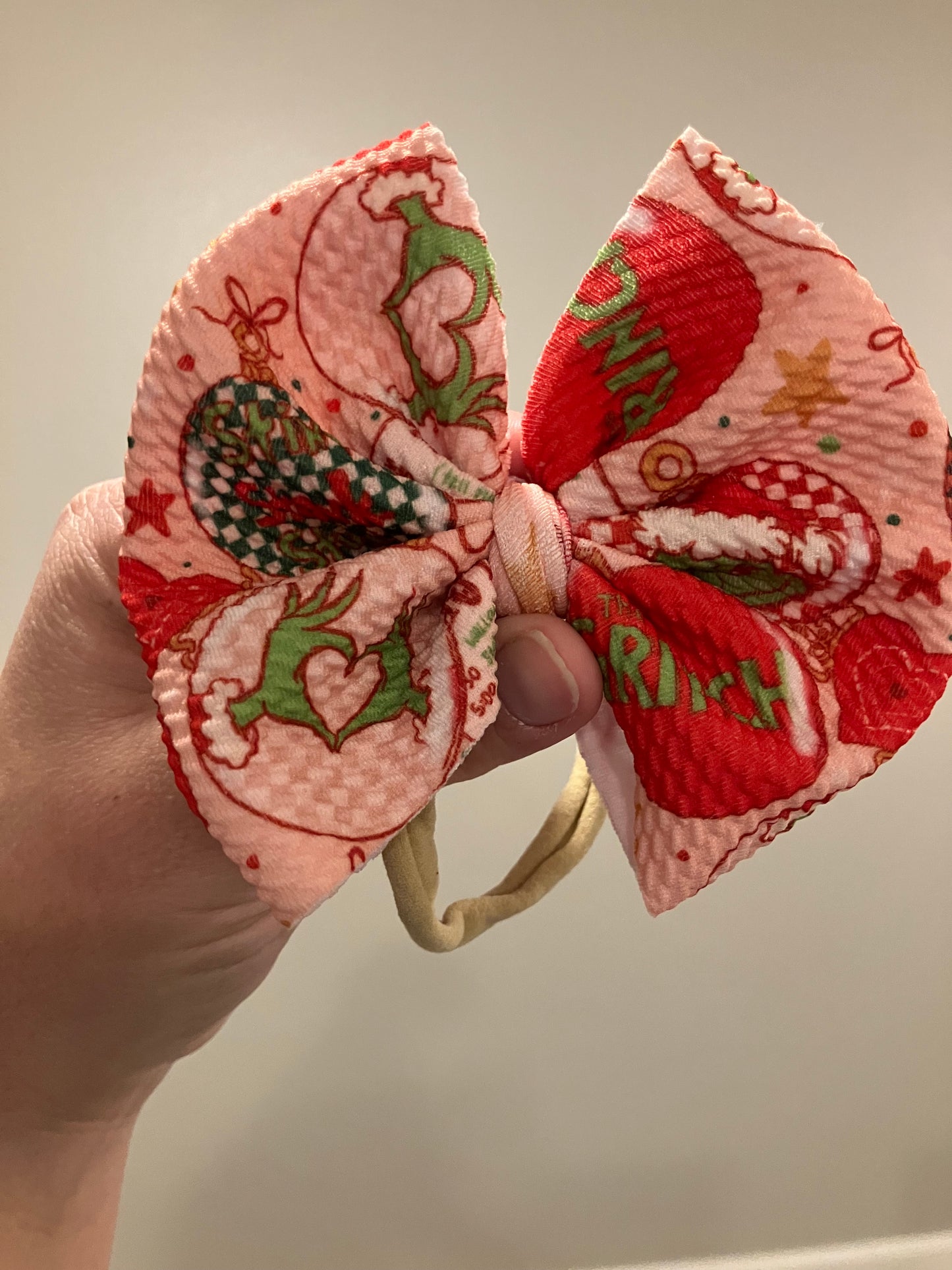 Mean guy ornaments nylon bows