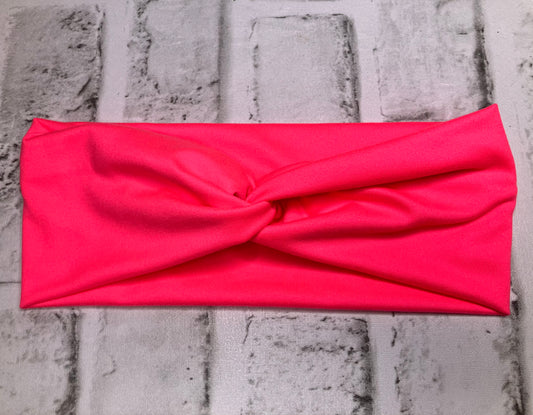 Neon pink adult headbands