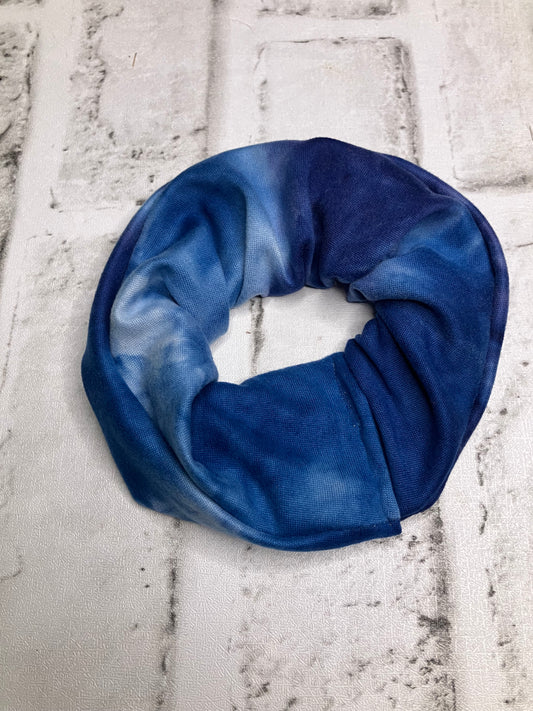 Blue tie dye scrunchies