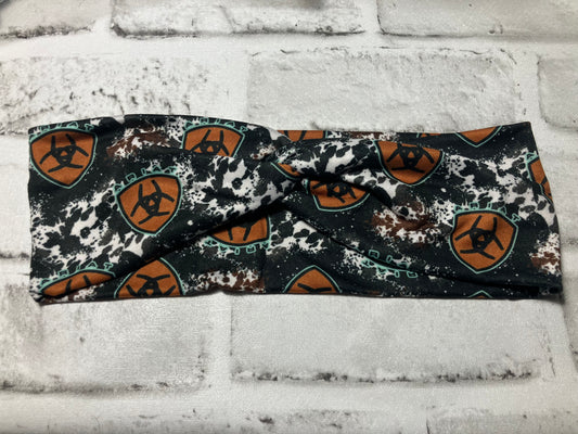 Cow Aztec adult ear warmers