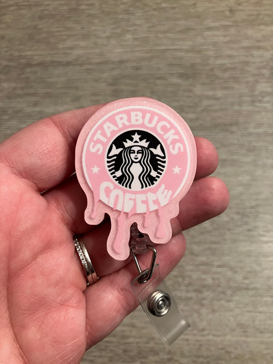 Coffee drip badge reel