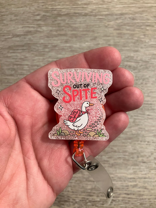 Surviving out of spite badge reels