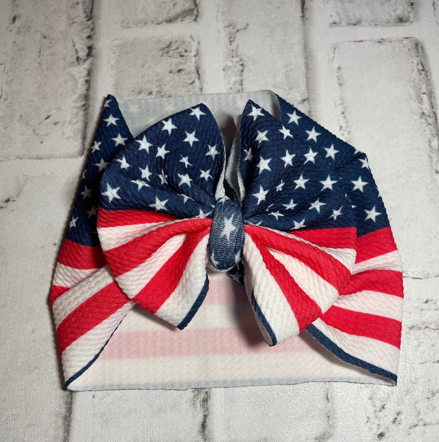 American flag newborn bow