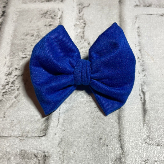 Royal blue clip bows