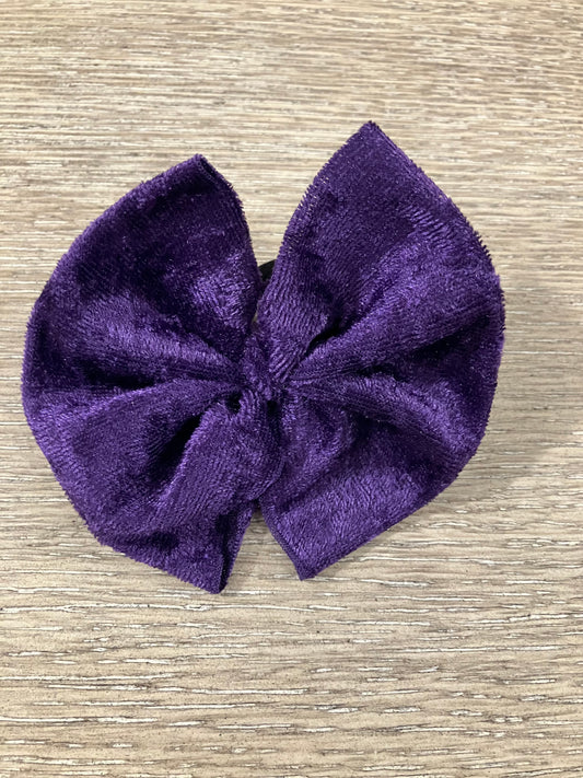 Purple velvet nylon bows