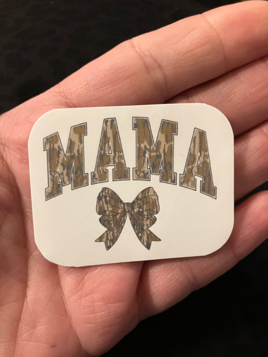 Camo mama bow stickers