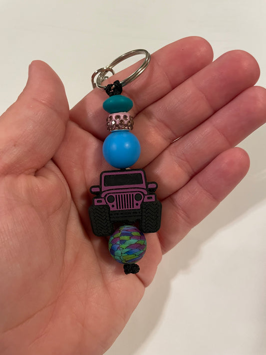 Purple mermaid offroad keychain