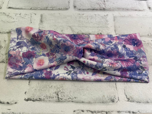 Purple floral headbands adult