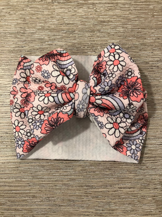 Rainbows newborn bow wraps