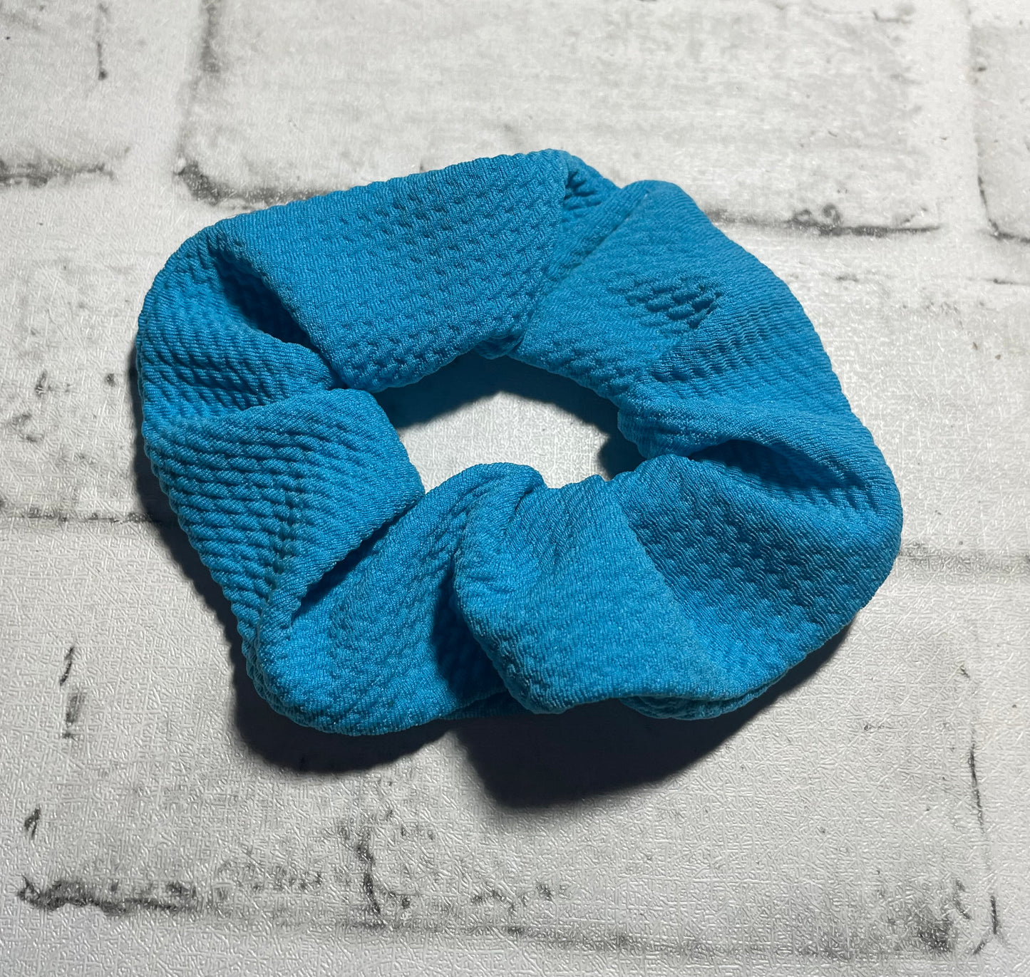 Blue scrunchies