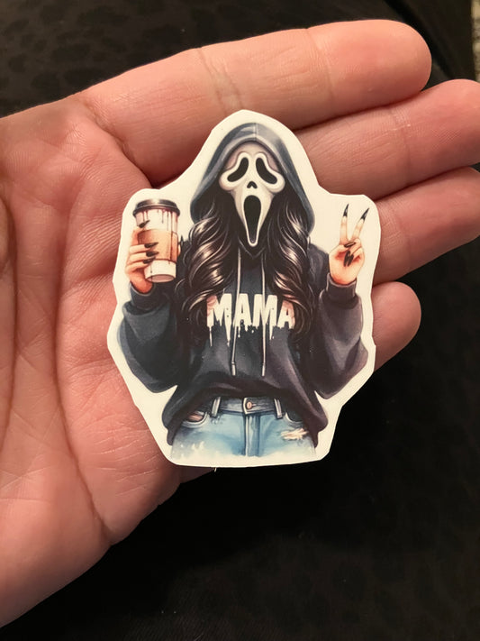 Ghostface mama stickers