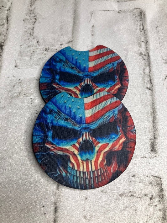 American skull car coasters