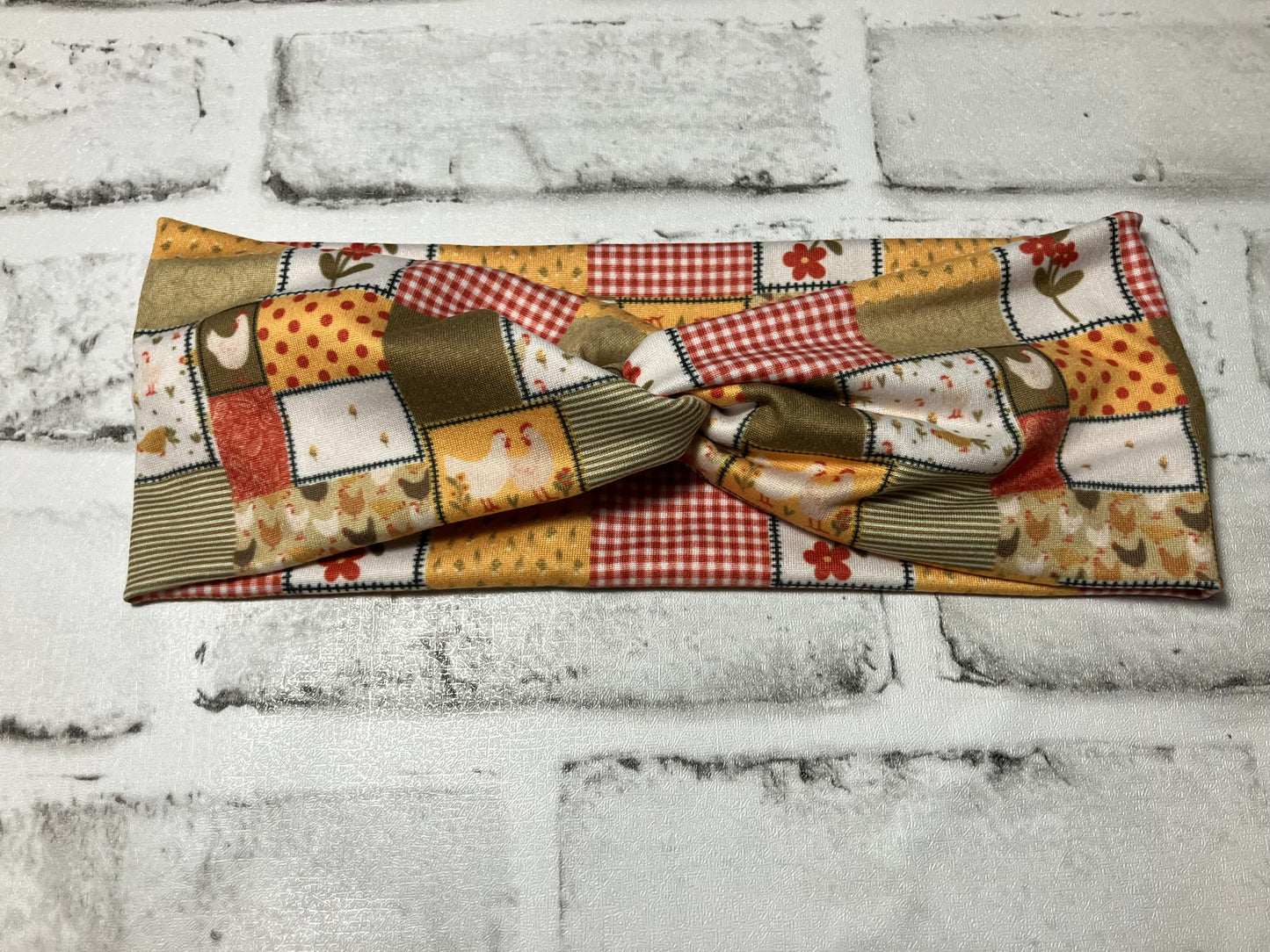 Chicken patchwork child headbands