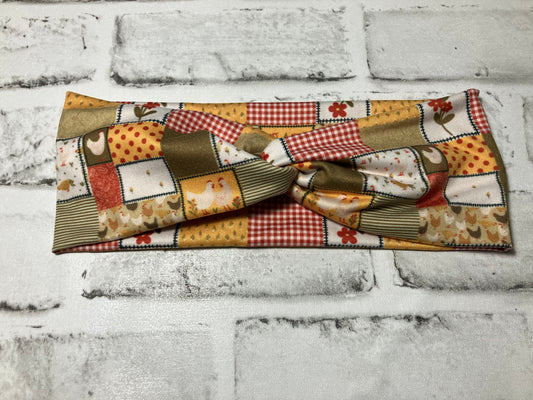 Chicken patchwork child headbands