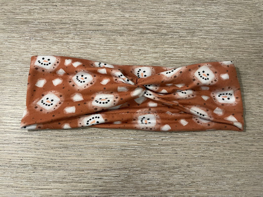 Hot chocolate snowman adult gently used headband