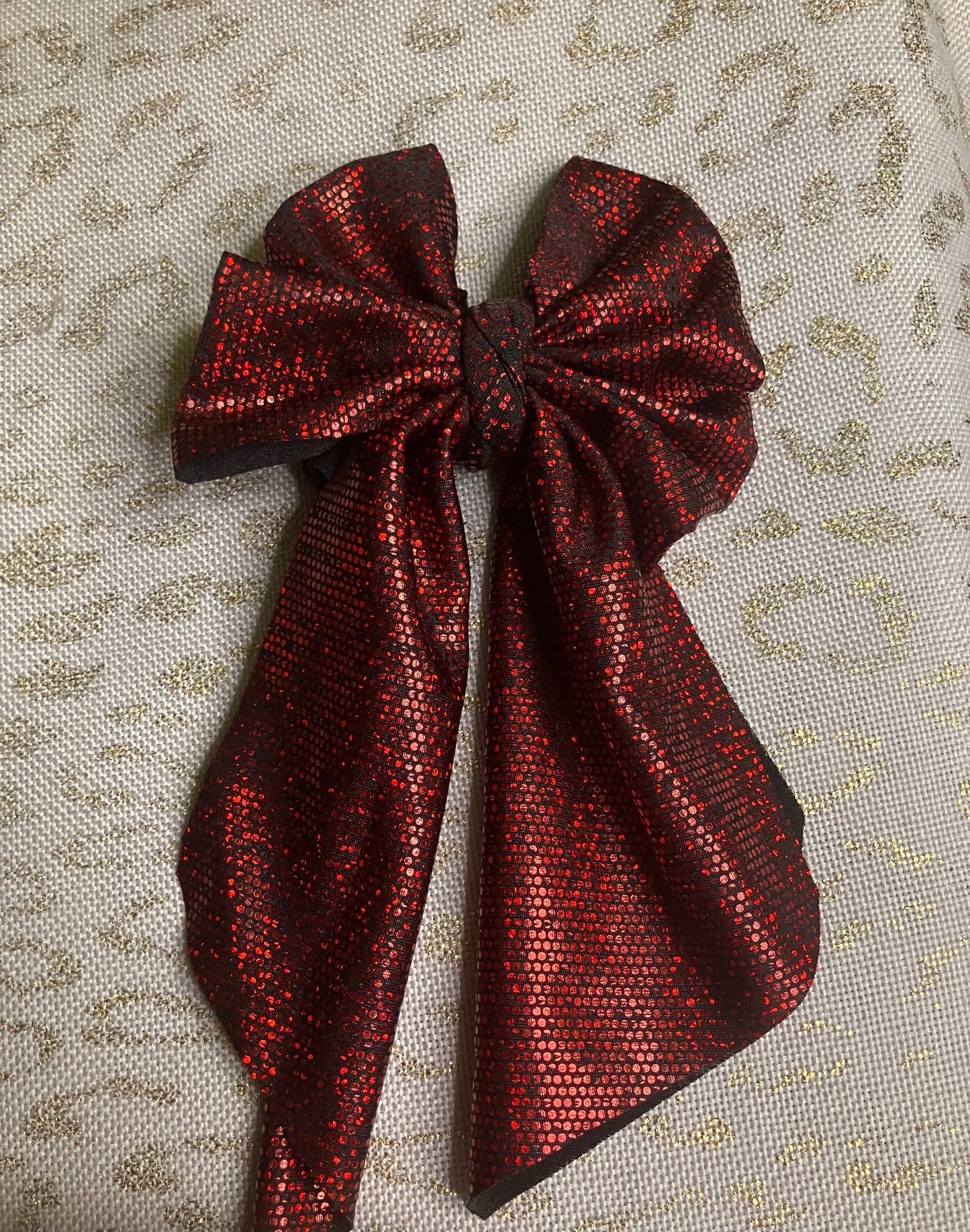 Red holographic sailor bows
