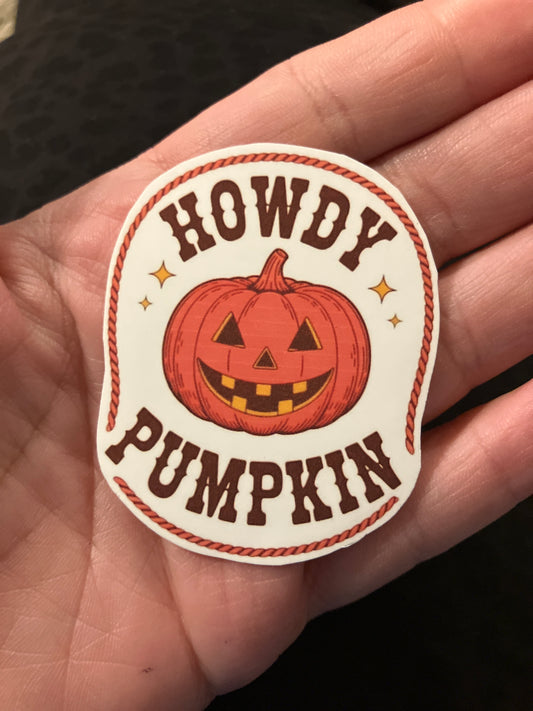 Howdy pumpkin stickers