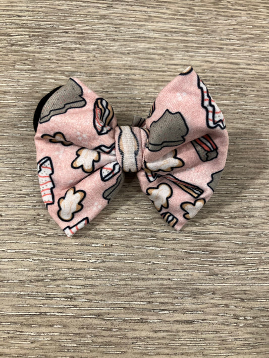 Pink Christmas cake nylon bows