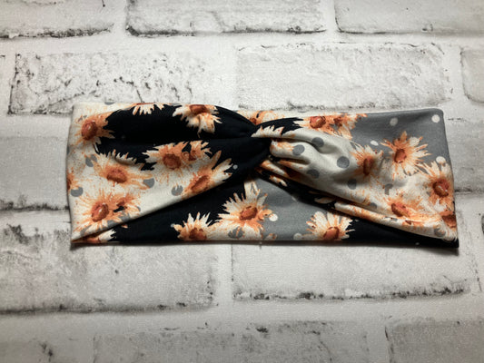 Flower polka dot child headbands